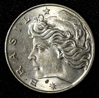BRAZIL Copper-Nickel 1967 20 Centavos 1 Year Type Thick planchet KM# 579.1  (53)