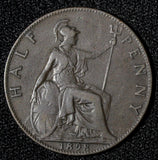 Great Britain Victoria Bronze 1898 1/2 Penny KM# 789 (28 446)