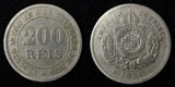BRAZIL Pedro II Copper-Nickel 1874 200 Reis 32 mm KM# 478 (27 810)