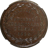Poland Russia Medal 1826 Memory of Alexander's I Death NGC MS64 BN TOP GRADED