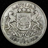 Latvia Silver 1925 2 Lati 2 Years Type 27mm KM# 8 (24 331)