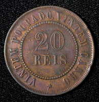 BRAZIL Bronze 1908 20 Reis Rio de Janeiro Mint KM# 490 (27 659)