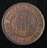 BRAZIL Bronze 1908 20 Reis Rio de Janeiro Mint KM# 490 (27 659)