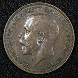 Great Britain George V Bronze 1924 Farthing  KM# 808.2 (26 842)