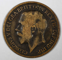 Great Britain George V 1918 H 1 Penny Ralph Heaton & Sons Birmingham KM#810 (82)