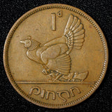Ireland Republic Bronze 1949 1 Penny hen with chicks KM# 11 (28 856)