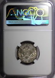 Russia Catherine II Silver 1775 MMD 15 Kopeks NGC AU55  RARE C#62a (014)