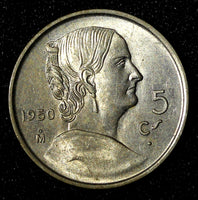 Mexico 1950 5 Centavos Josefa Ortiz de Domínguez  UNC KM# 425 (27 741)