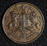 India-British East India Copper 1835 1/12 Anna KM# 445 (28 015)