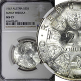 Austria Maria Theresia Silver 1967 25 Schilling NGC MS63 KM# 2901 (01)