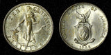 Philippines Silver 1944 D 10 Centavos Denver Mint Light Toning KM# 181 (28 478)