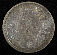 India-British George V Silver 1913  Rupee Bombay Mint Toned KM# 524 (27 361)