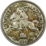 LITHUANIA Silver 1925 1 Litas Toning KM# 76 (25 118)