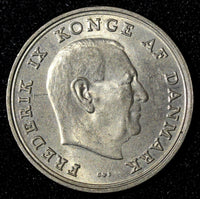 DENMARK Frederik IX 1965 CS 1 Krone UNC KM# 851.1 (28 113)