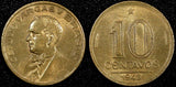 BRAZIL Copper-Nickel 1943 10 Centavos WWII Issue XF KM# 555 (24 805)