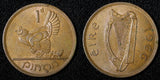Ireland Republic Bronze 1966 1 Penny hen with chicks  KM# 11 (29 000)