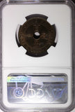 French Indo-China 1906 A 1 Cent Paris Key Date NGC MS65 BN TOP GRADED KM# 8 (4)