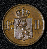 NORWAY Oscar II Bronze 1899 1 ORE Norwegian Lion UNC KM# 352 (30 091)