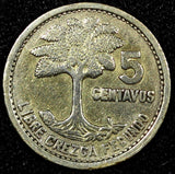 Guatemala Silver 1954 5 Centavos BETTER DATE Mintage-519 592 KM# 257.1  (24 434)