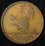 Ireland Republic Bronze 1942 1 Penny hen with chicks WWII Issue KM# 11 (28 992)