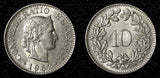 Switzerland 1962 B 10 Rappen aUNC/UNC  Random Pick (1 Coin) KM# 27 (29 030)