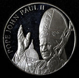 SOMALI Republic Silver Proof 2001 $25.00 Pope John Paul II AR-0.999  1 Oz (897)