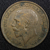 Great Britain George V (1910-1936) Bronze 1917 1 Penny KM# 810 (24 217)
