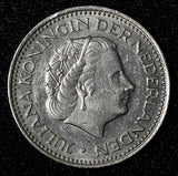 Netherlands Juliana Nickel  1971 1 Gulden 25 mm Royal Dutch KM# 184a  (943)