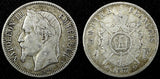 FRANCE Napoleon III Silver  1867 A 1 Franc Paris Mint KM# 806.1 (25 538)