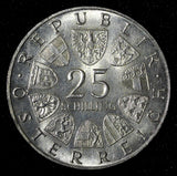Austria Maria Theresia Silver 1967 25 Schilling UNC KM# 2901 (28 605)