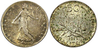 FRANCE Silver 1919 50 Centimes XF/aUNC KM# 854 RANDOM PICK (1 Coin)  (24 703)