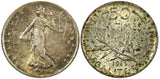 FRANCE Silver 1919 50 Centimes XF/aUNC KM# 854 RANDOM PICK (1 Coin)  (24 703)