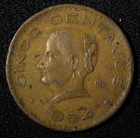 Mexico Bronze 1954 5 Centavos KM# 424  (27 436)
