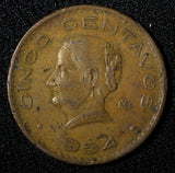 Mexico Bronze 1954 5 Centavos KM# 424  (27 436)