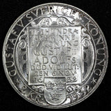 SWEDEN Silver 1932-G 2 Kronor  1 YEAR Death of Gustaf II Adolf BU KM# 805 (51)