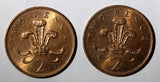 Great Britain Elizabeth II 1989 2 Pence UNC KM# 936  Random Pick (1 Coin)  (033)