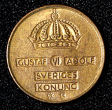Sweden Gustaf VI Adolf Bronze 1959 TS 1 Ore GEM BU Toned KM# 820 (30 219)