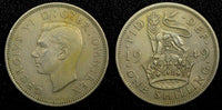 Great Britain George VI Copper-Nickel 1949 1 Shilling KM# 876  (24 207)
