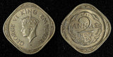 India-British George VI Copper-Nickel  1946 2 Annas Toned KM# 542 (27 610)