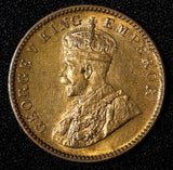 India-British George V Bronze 1930 (C) 1/4 Anna Calcutta UNC  KM# 512 (728)