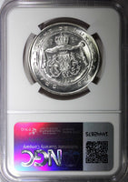 Luxembourg Jean Silver 1964 100 Francs Mintage-50,000 NGC MS66 BU KM# 54 (013)