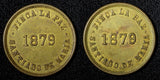 EL SALVADOR. 1879 Finca La Paz. Brass Token 29mm Rulau-Usu 40 (28 053)