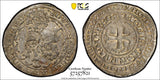 Netherlands Gelderland Edward 1361-1371 Silver Double Groot PCGS AU53 TOP GRADED