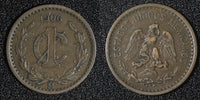 Mexico ESTADOS UNIDOS MEXICANOS Bronze 1906 1 Centavo narrow date KM# 415 (875)