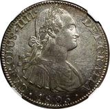 Mexico SPANISH COLONY Charles IV Silver 1805 MO TH 8 Reales NGC AU DET. KM# 109