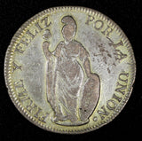 PERU Silver 1845 LIMA MB 4 Reales Liberty AR-0.9 BETTER DATE KM# 151.3 (30 016)