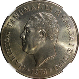 SAMOA Tanumafili II 1974  $1.00 Tala NGC MS67 Mint-24,000 TOP GRADED KM# 19 (17)
