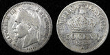 FRANCE Napoleon III Silver 1864 A 50 Centimes 1st Year Type KM#814.1 (25 501)