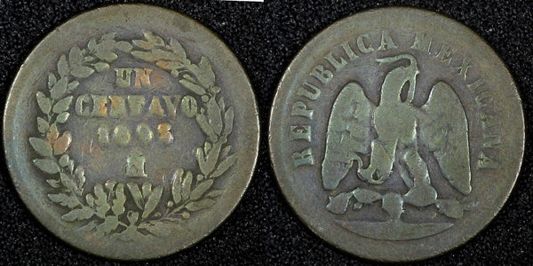 Mexico Copper 1895 Mo 1 Centavo Mexico City Mint KM# 391.6 (27 374)