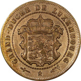 Luxembourg  William III Bronze 1870 2-1/2 Centimes No Dot KM# 21 (24 513)